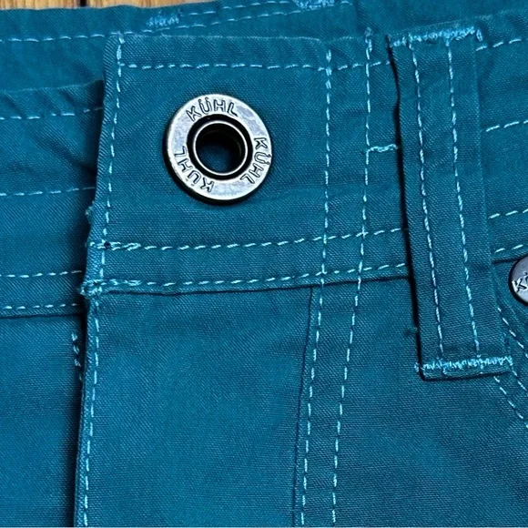 Kuhl Teal Midrise Bermuda Outdoorsy Athletic Athleisure Midi Cargo Shorts Size 4 - Picture 11 of 11